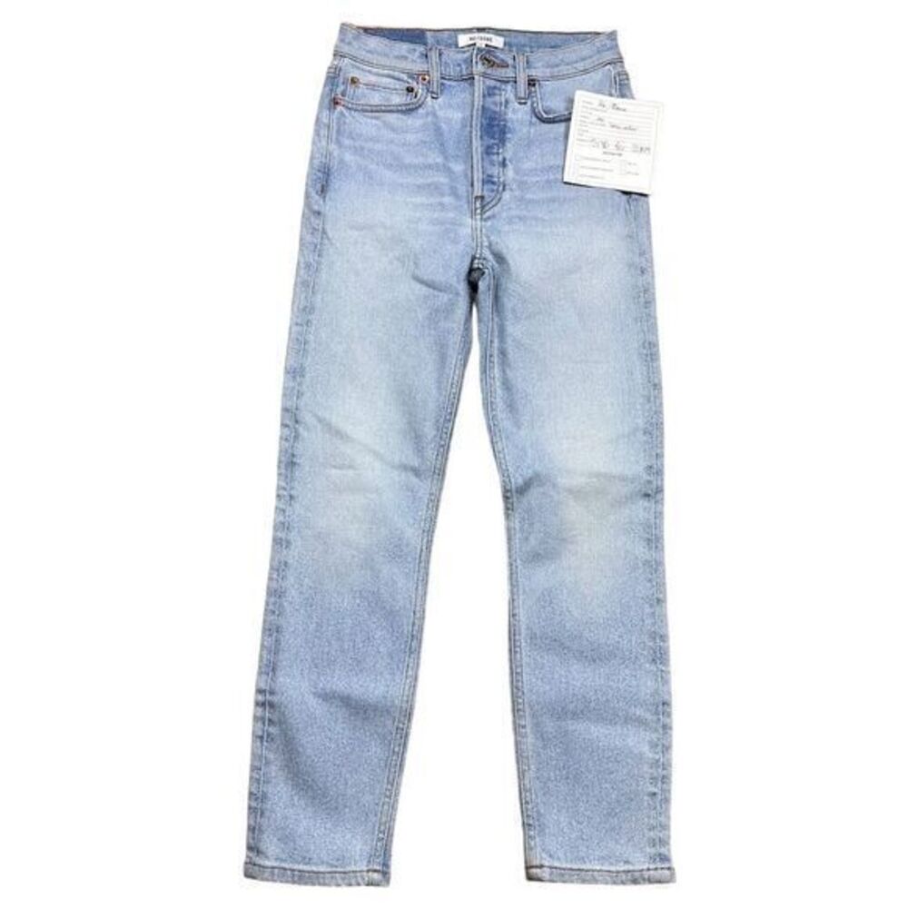 Re/Done Women's High Rise Ankle Crop Jeans Blue Size‎ 26